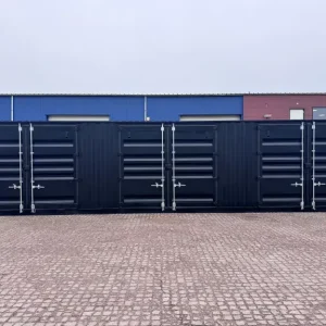 40-foot High Cube shipping container with 3 side doors