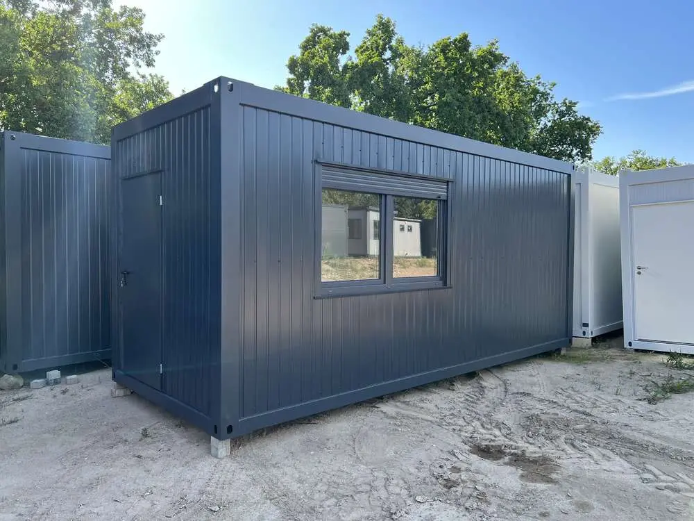 Container living quarters with kitchenette, toilet and shower, 6.00 x 2.43m